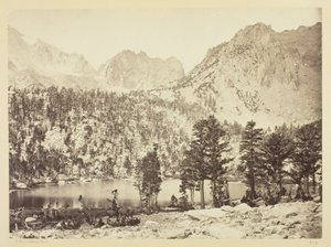 Alpesi tó a Sierra Nevadában, Kalifornia alkotó: Timothy O