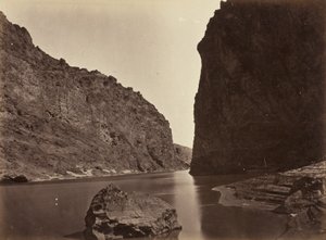 Black Cañon, Colorado River, Alulnézet, a 7-es tábor közelében, 1871 alkotó: Timothy OSullivan