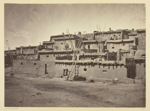 A zuni pueblo déli oldalának egy része, Új-Mexikó alkotó: Timothy O