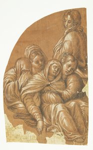 Egy Pietà része (egy lunet kompozíció bal oldala) alkotó: Tintoretto