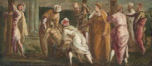 Szent Ilona teszteli az igazi keresztet alkotó: Tintoretto