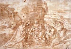 Tizianus születése (kb. 1490-1576), rajz
