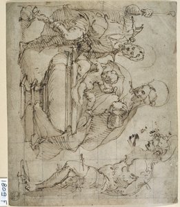 Szent beszélgetés (toll és tinta papíron)