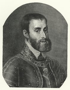 V. Károly, római római császár (metszet)