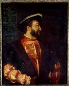 I. Francois francia király portréja (1494-1547) Tiziano Vecellio dit Le Titian (1485-1576) festménye 1538 V. 1,09x0,89 m alkotó: Tiziano Vecelli