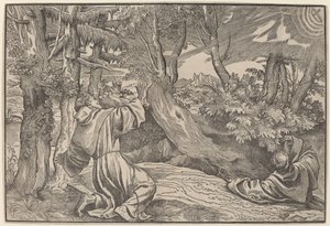 Szent Ferenc a stigmákat fogadja alkotó: Titian