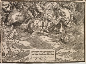 A fáraó seregének elmerülése a Vörös-tengerben alkotó: Titian