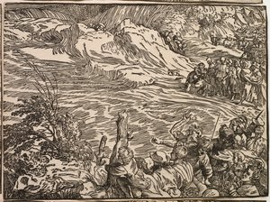 A fáraó seregének elmerülése a Vörös-tengerben alkotó: Titian