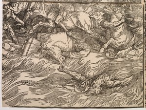 A fáraó seregének elmerülése a Vörös-tengerben alkotó: Titian