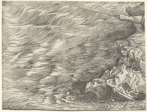 A fáraó seregének elmerülése a Vörös-tengerben alkotó: Titian