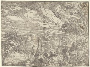A fáraó seregének elmerülése a Vörös-tengerben alkotó: Titian