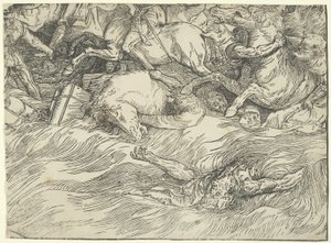 A fáraó seregének elmerülése a Vörös-tengerben alkotó: Titian