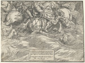 A fáraó seregének elmerülése a Vörös-tengerben alkotó: Titian
