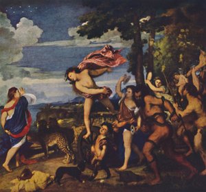 Bacchus és Ariadne, 1520-1523, 1950. alkotó: Tiziano Vecelli