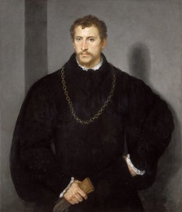 Egy fiatal angol portréja Egy szürke szemű fiatalember portréja, 1540-1545. alkotó: Tiziano Vecelli