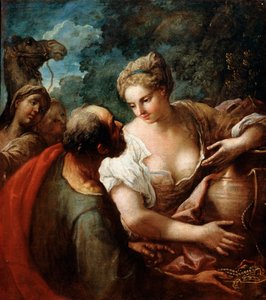 Rebeka a kútnál, 16. század alkotó: Tiziano Vecelli
