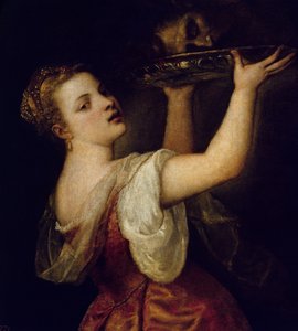 Keresztelő Szent János fejét hordozó Salome, 1549 körül alkotó: Tiziano Vecelli