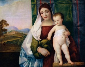 A cigány Madonna, c1510, 1937 alkotó: Tiziano Vecelli