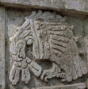 Egy sas domborműve, Quetzalcoatl temploma alkotó: Toltec Toltec