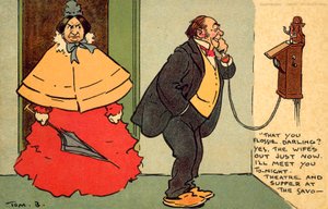 Színház és vacsora a Savoyában (chromolitho) alkotó: Tom Browne