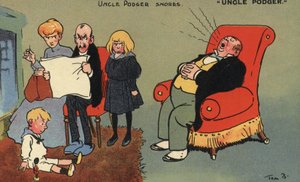 Podger bácsi horkol (színes litó) alkotó: Tom Browne