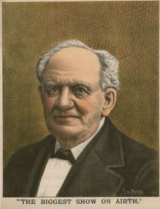 P T Barnum portréja, az Airth legnagyobb műsora alkotó: Tom Merry