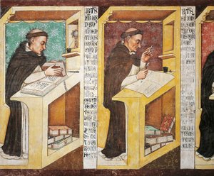 Isnardo testvér Vicenzából, Tommaso da Modena (1325 körül vagy 1326-1379), freskó, püspöki szeminárium, domonkosok káptalanja, Treviso.