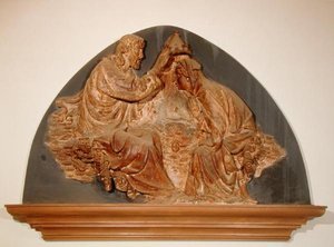 Szűz koronázása (márvány) alkotó: Tomasso (attr. to) Masaccio