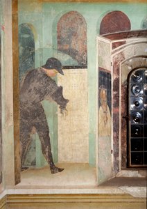 Keresztelő János élete: egy őr - Freskó alkotó: Tommaso Masolino da Panicale