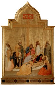 Pieta Szent Remigiusszal és Szent Benedekkel (tempera fán, 1365 körül) alkotó: Tommaso di Stefano Giottino