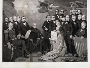 Unió, c. 1861 (metszet szőtt papírra) alkotó: Tompkins Harrison (after) Matteson