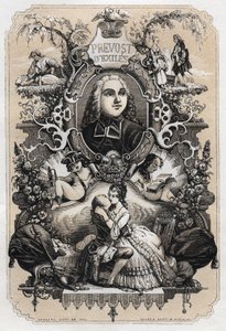 Prevost abbé (Antoine Francois Prevost) (1697-1763) „Histoire de Manon Lescaut et du Chevalier Des Grieux” című művének előképe – Tony Johannot (1803-1852) 1839-es kiadása