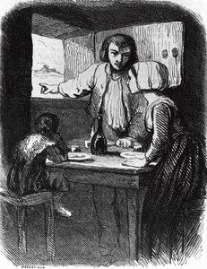 Illusztráció a La Mare au Diable-hez, George Sand (1804-1876) regénye, Henri Delaville metszete (aktív 19. század közepe) Tony Johannot (1803-1852) rajza után