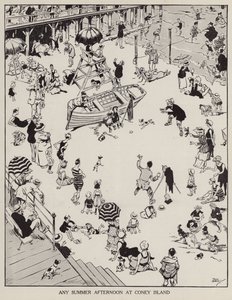 Egy nyári délután Coney Islanden (litho)
