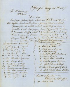 Levél aláírva Tootle & Jackson, Council Bluffs, W.P. Howard, St. Louis, 1857. május 21 alkotó: Tootle and Jackson