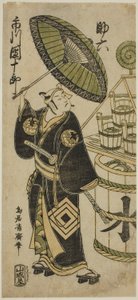 Ichikawa Danjuro IV Sukeroku szerepében a „Choseiden Fudan-zakura” című darabban, amelyet a Nakamura Színházban mutattak be a film negyedik hónapjában.
