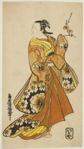 A színész, Nakamura Takesaburo I női szerepben alkotó: Torii Kiyomasu II