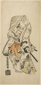 A színész Tamazawa Saijiro egy azonosítatlan szerepben alkotó: Torii Kiyomasu II