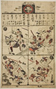 Egy színdarab az Ichimura Színház számára alkotó: Torii Kiyomasu I