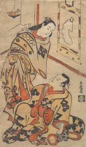 Kabuki a c és rs Nakamura Gentaro Ikushima Shingoro javaslata, igaz? 1710. , szúnyog. 1710. alkotó: Torii Kiyomasu I