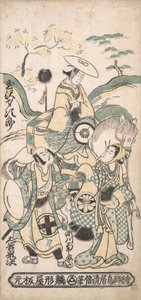 Jelenet egy drámából, kb. 1750., kb. 1750. alkotó: Torii Kiyomasu I