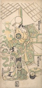 Jelenet egy módosított Soga-játékból, kb. 1745., kb. 1745. alkotó: Torii Kiyomasu I