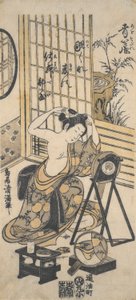 Kilátás az öltözőre alkotó: Torii Kiyomitsu