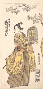 Tee c and r Sanogawa Pozíciós zsúfolt út f Kume Nosuke, 1735-1785. alkotó: Torii Kiyomitsu