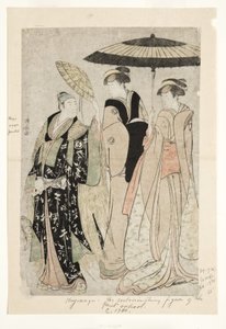 Színészek az Oakinai Hiruga kojima című darabban, Nakamura Színház, XI1784, 1784 (fatömb) alkotó: Torii Kiyonaga