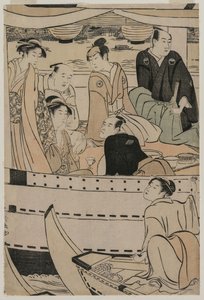 Csónakázó parti a Sumida folyón alkotó: Torii Kiyonaga