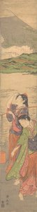 A Beach Maidens tánca, 18. század vége. alkotó: Torii Kiyonaga