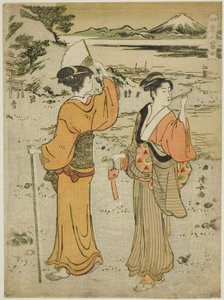 Enoshima, a "Fuji hegy a négy évszakban (Shiki no Fuji)" sorozatból alkotó: Torii Kiyonaga