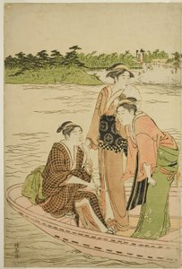Komp a Rokugo folyón alkotó: Torii Kiyonaga