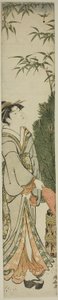 Gésa Battledore-t és Shuttlecockot játszik alkotó: Torii Kiyonaga
